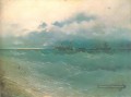 les navires sur le lever du soleil de la mer 1871 Romantique Ivan Aivazovsky russe